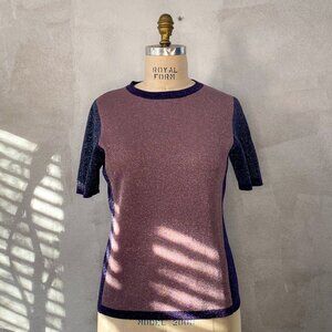 Hugo Boss, Boss Merino Superfine Wool Sweater Top Lurex Sparkle, SZ LARGE